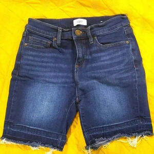 LOFT OUTLET DENIM SHORTS women's Bermuda shorts sz 2 high rise casual summer